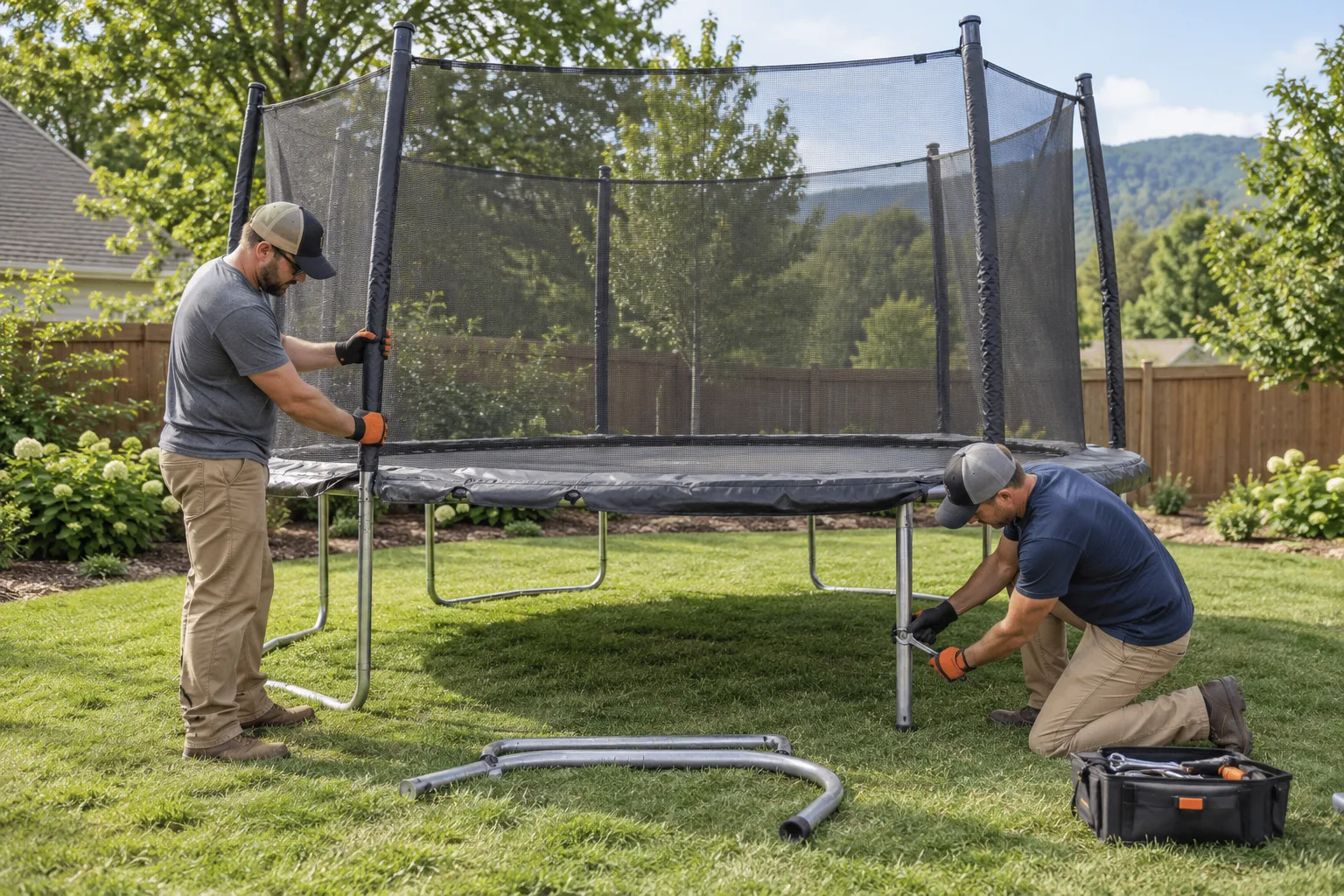 trampoline removal service planning